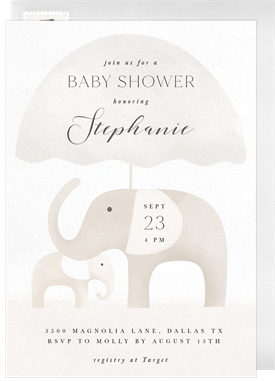 'Elephant Mama' Baby Shower Invitation
