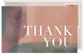 'Contemporary Watercolor' Gala Thank You Note