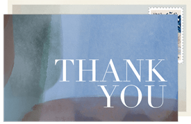 'Contemporary Watercolor' Gala Thank You Note