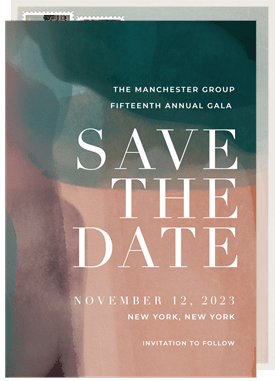 'Contemporary Watercolor' Gala Save the Date