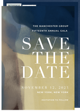 'Contemporary Watercolor' Gala Save the Date