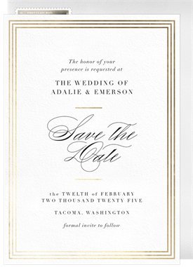 'Timeless Border' Wedding Save the Date