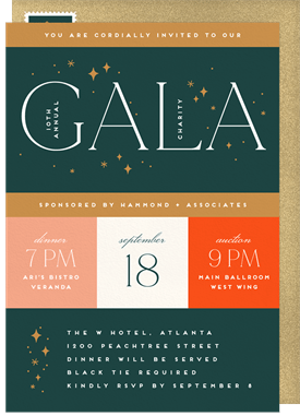 'Sprinkled in Stardust' Gala Invitation