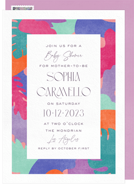 'Colorful Fusion' Baby Shower Announcement