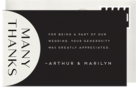 'Geometry in Motion' Wedding Thank You Note
