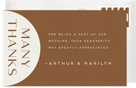 'Geometry in Motion' Wedding Thank You Note