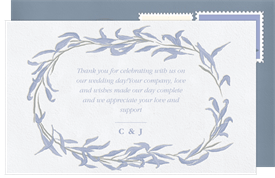 'Eternal Botanicals' Wedding Thank You Note