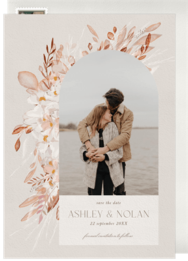 'Whimsical Watercolor Arch' Wedding Save the Date
