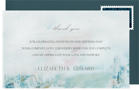 'Soft Strokes' Wedding Thank You Note