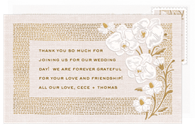 'Boho Macramé' Wedding Thank You Note