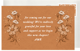 'Autumnal Elegance' Wedding Thank You Note