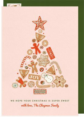 'Gingerbread Tree' Christmas Greetings Card