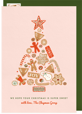 'Gingerbread Tree' Business Holiday Greetings Card