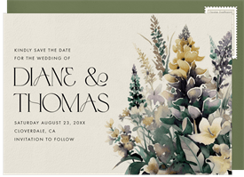 'Vibrant Florals' Wedding Save the Date