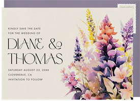'Vibrant Florals' Wedding Save the Date