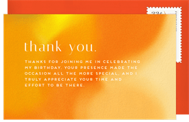 'Vivid Hues' Adult Birthday Thank You Note