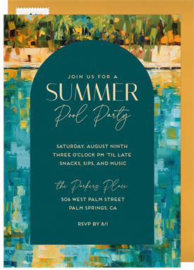 'Painted Paradise' Summer Party Invitation