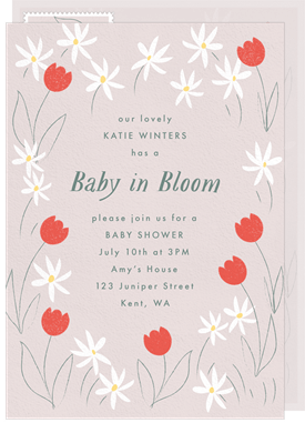 'Spring Meadow' Baby Shower Invitation