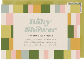 'Retro Geo' Baby Shower Invitation