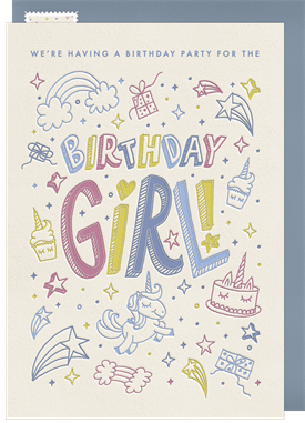 'Birthday Girl' Kids Birthday Invitation