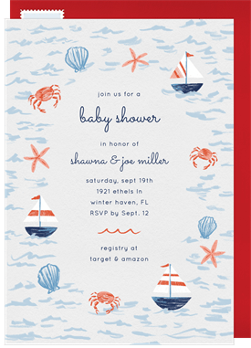 'Seaside Fun' Baby Shower Invitation