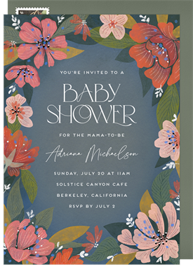 'Painterly Garden' Baby Shower Invitation