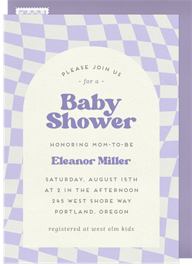 'Groovy Grid' Baby Shower Invitation