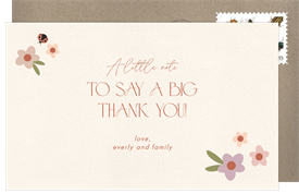 'Ladybug Love' Baby Shower Thank You Note