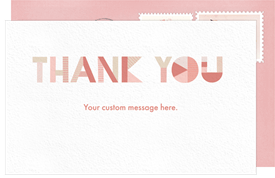 'Playful Patterns' Baby Shower Thank You Note