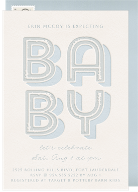 'Bubbly Beach Baby' Baby Shower Invitation