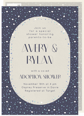'Starry Sprinkle' Announcements Invitation