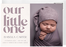 'Little One' Birth Announcement