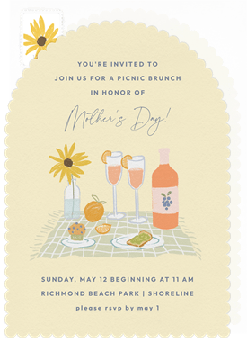 'Brunch & Blooms' Mother's Day Invitation