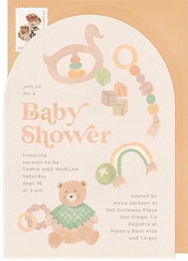 'Boho Baby Arch' Baby Shower Invitation