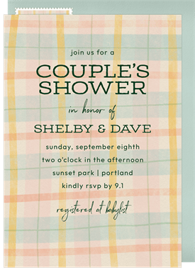 'Country Plaid' Baby Shower Invitation