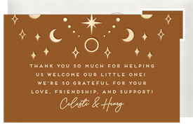 'Sun, Moon & Stars' Baby Shower Thank You Note
