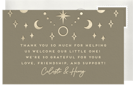 'Sun, Moon & Stars' Baby Shower Thank You Note