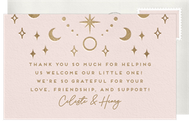 'Sun, Moon & Stars' Baby Shower Thank You Note