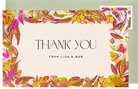 'Bold Brushed Florals' Baby Shower Thank You Note