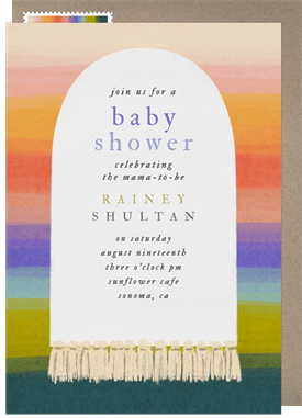 'Boho Fringe' Baby Shower Invitation
