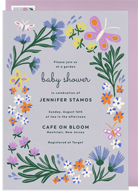 'Bright Garden' Baby Shower Invitation