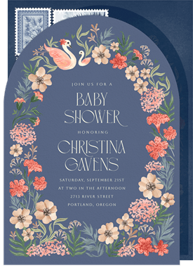 'Enchanted Garden' Baby Shower Invitation