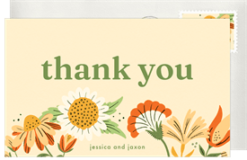 'Babies in Bloom' Baby Shower Thank You Note