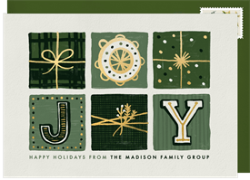 'Festive Blocks' Holiday Greetings Card