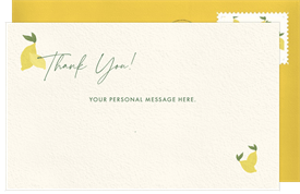 'Dainty Lemons' Baby Shower Thank You Note