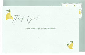 'Dainty Lemons' Baby Shower Thank You Note