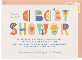 'Abstract Baby' Baby Shower Invitation