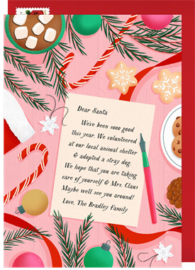 'Letter to Santa' Holiday Greetings Card