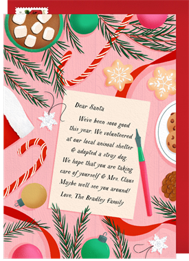 'Letter to Santa' Christmas Greetings Card