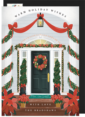 'Colonial Door' Holiday Greetings Card